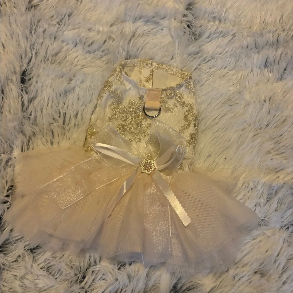 Elegant Cream dog/cat Tutu Dress